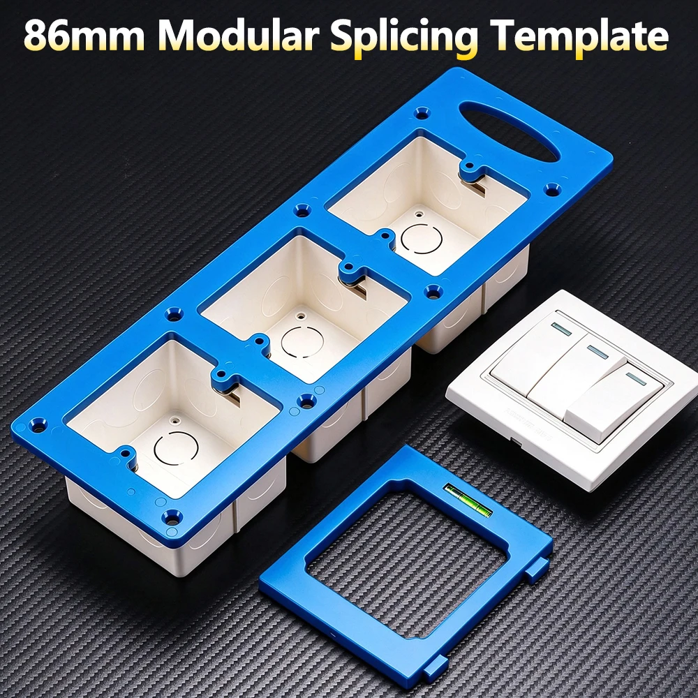 Type 86 Switch Socket Box Opening Template Woodworking Hole Mould Wood Board Marking Guide Cabinet Wardrobe Network Cable Box