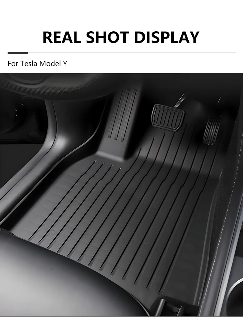 Vastz Fußmatten für Tesla Modell y 3 2012-2017 Hochland links rechts Ruder Allwetter tpe Cargo Liner Cargo Kofferraum Zubehör – Detail 11