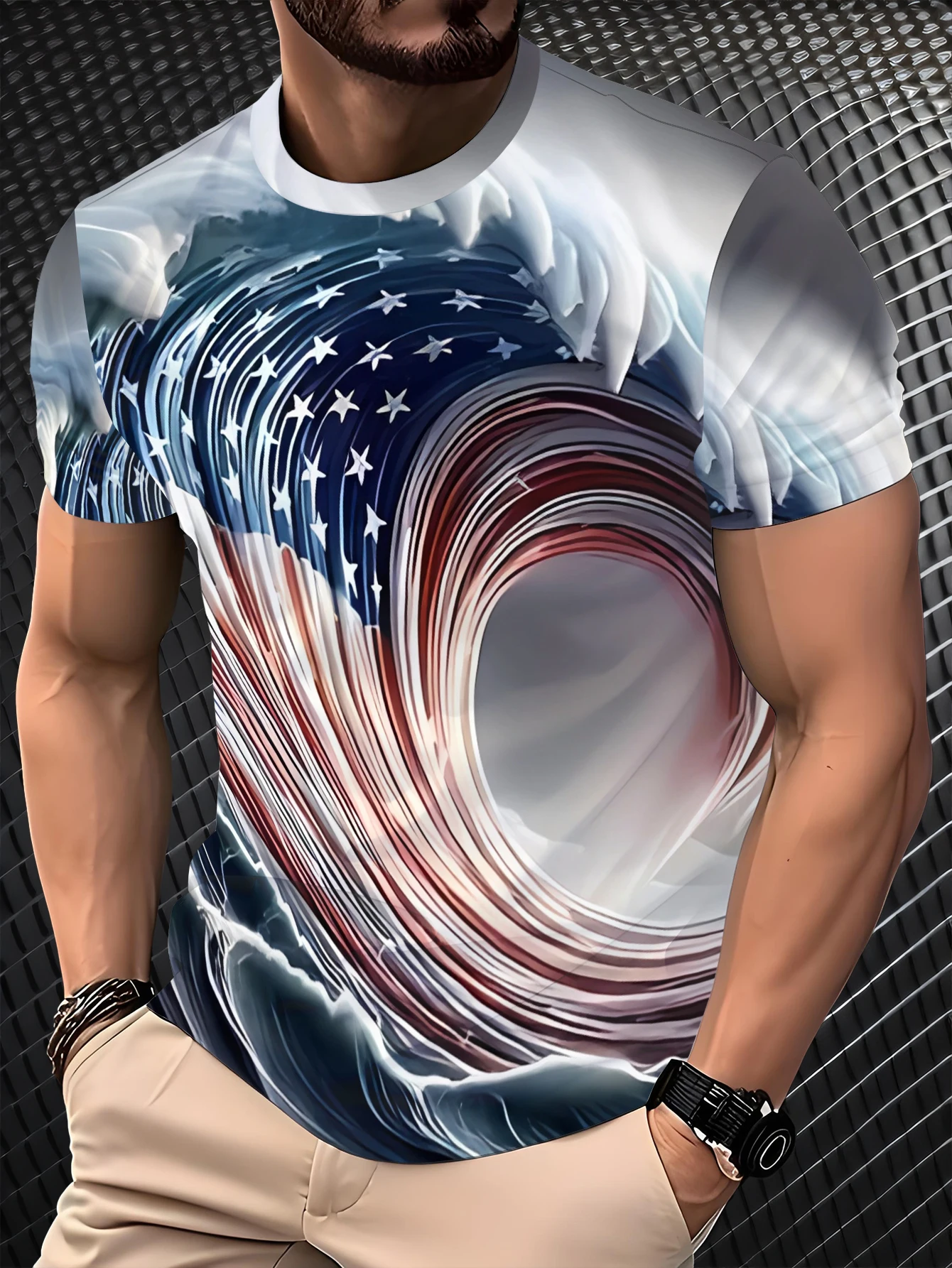 

New T-Shirt Harajuku Men T-Shirt Fashion 3D Graphic T Shirts Hip Hop Men's T-Shirts Summer Tops T-Shirts Man Designer Clothes