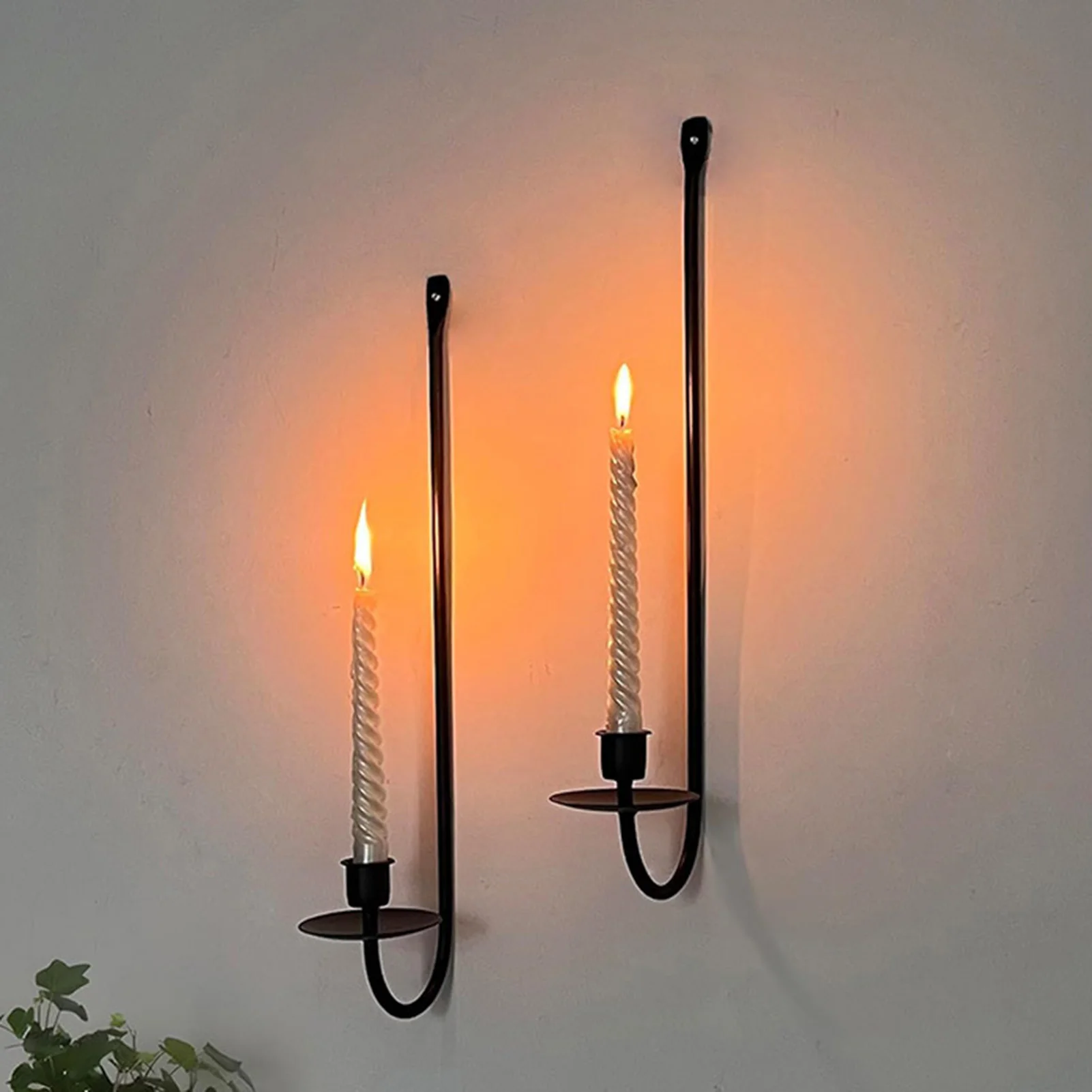 Metal Wall Mount Candle Holder Add to the Festive Atmosphere Ornaments for Party Atmosphere Prop