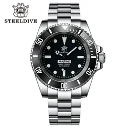 STEELDIVE SD1954 Black Dial 41MM Stainless Steel NH35 Automatic Movement What Ghost Mens Dive Watch Sapphire Glass