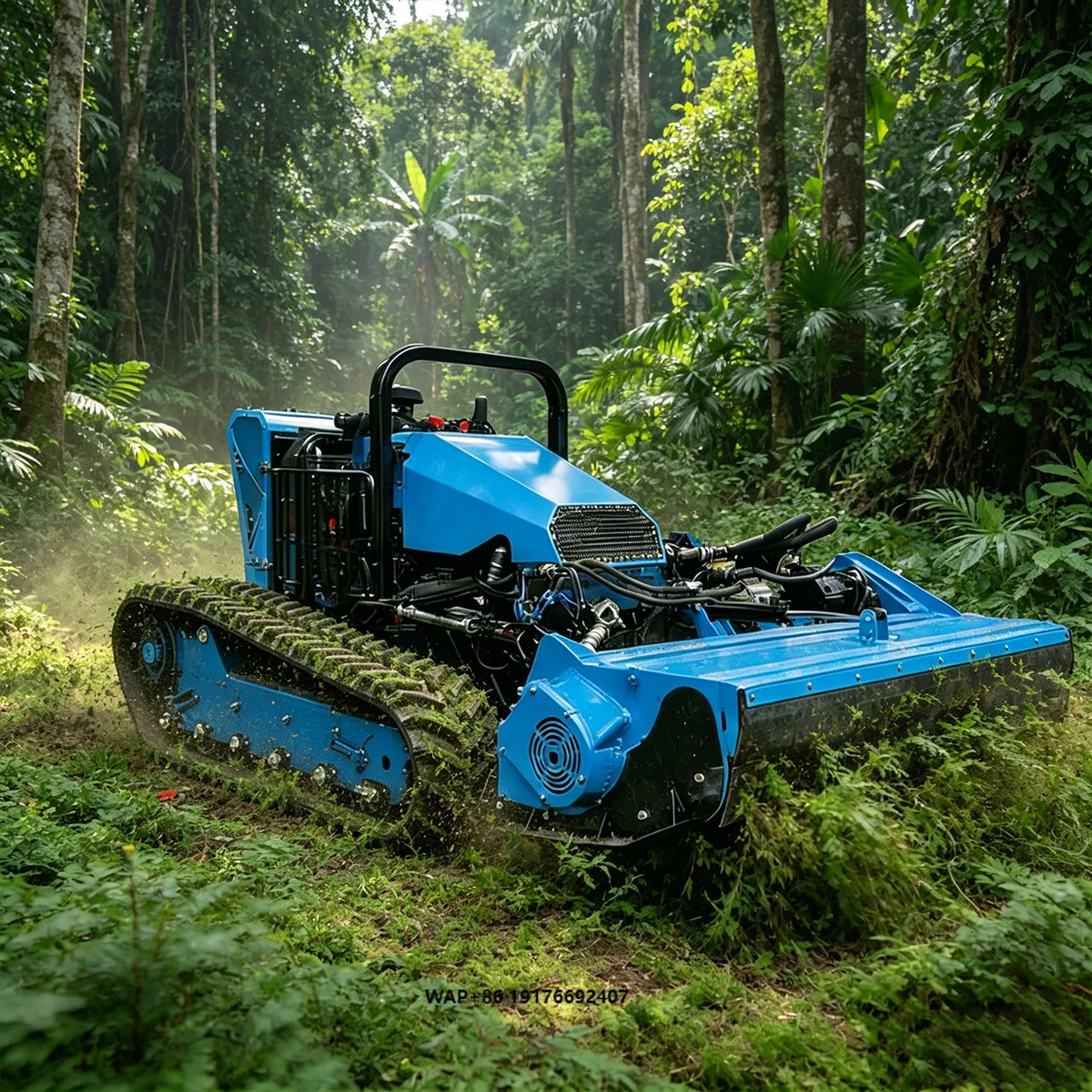 TANK 40  Robot Lawn Mower All Terrain Zero Turn Lawn Mower 200m Remote Control 60° Slope Brush Clearing for Sale