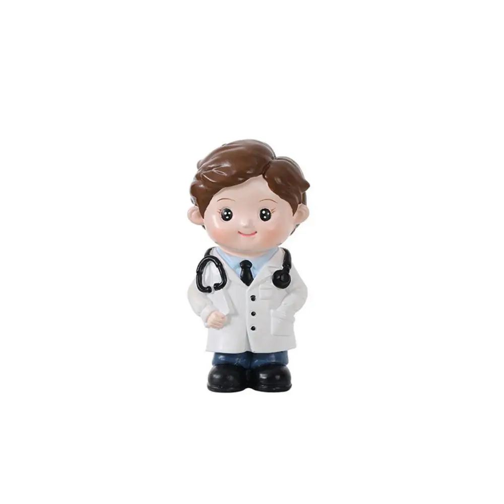 Creative Cartoon White Nurse Figurine DlY Landscaping Cute Doctor Model Handmade Nurse Baking Ornaments Birthday Gift