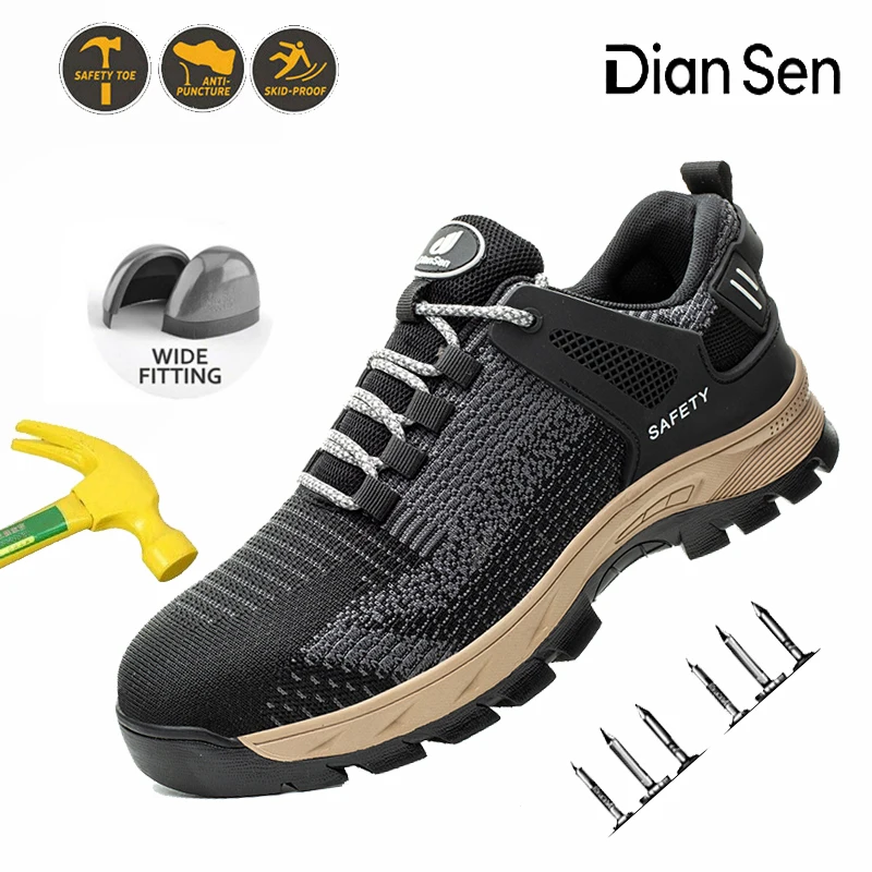 

Mens Professional Work Safety Boots Advanced Steel Toe Protection with Slip Resistance & Puncture Proof Technology for Warehouse