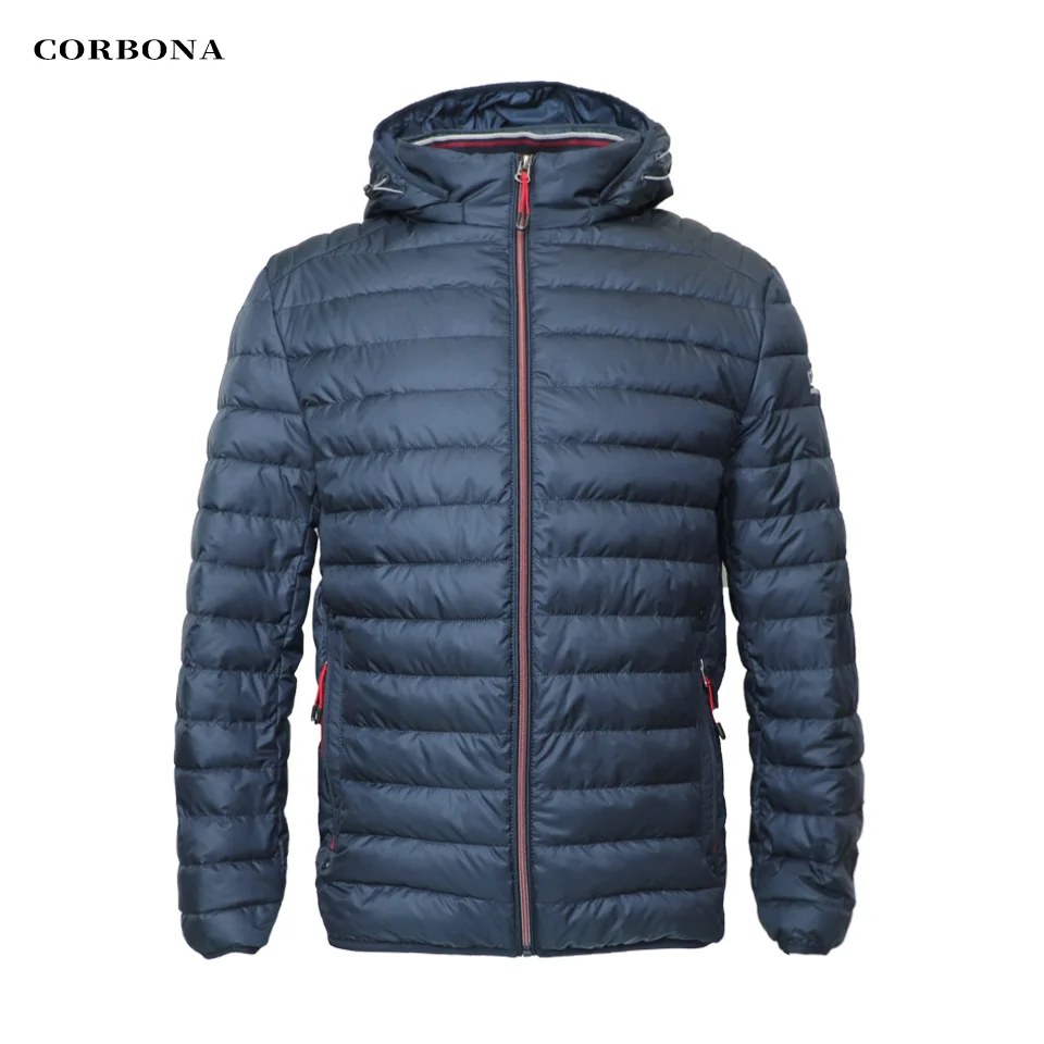 CORBONA 2023 Men Jacket Lightweight Long Sleeve Oversized Autumn Coat Windproof Outdoor Pockets Casual Windbreaker Winter Parka