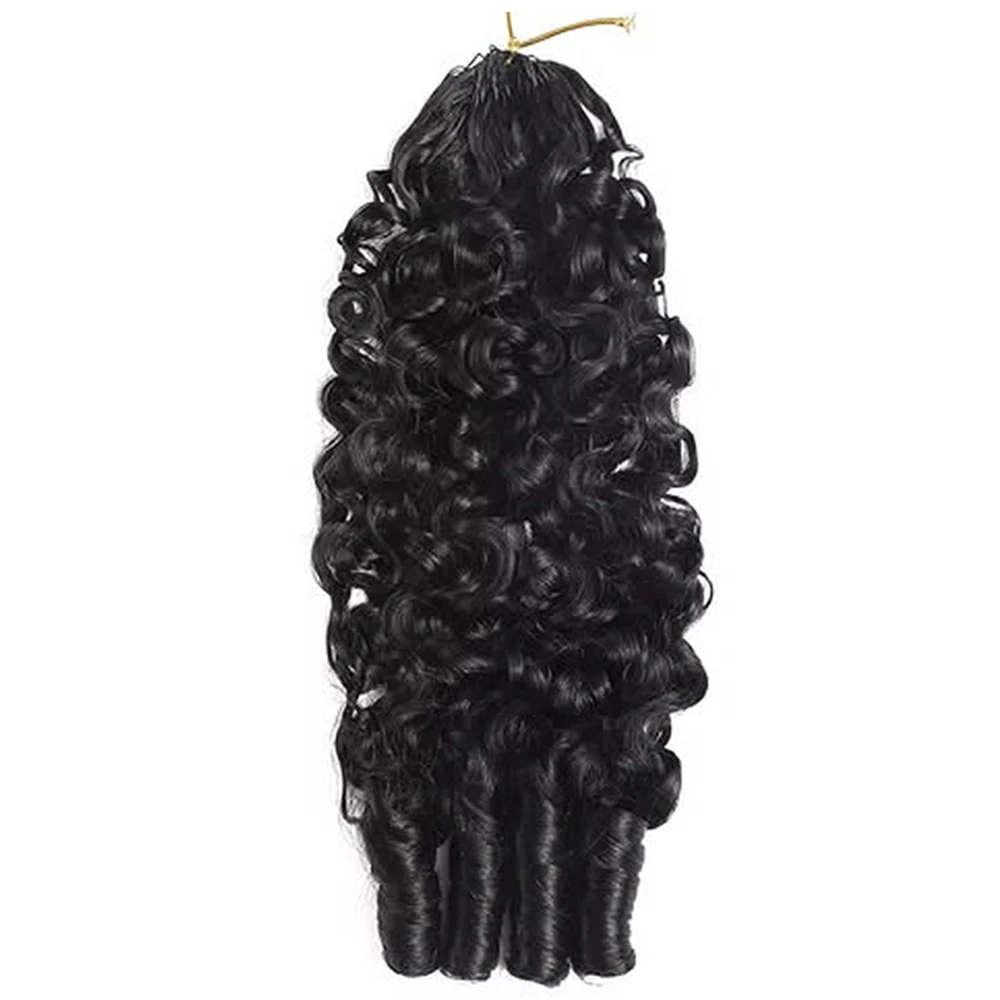 

Натуральные черные бирманские кудрявые волосы для плетения крючком, без узлов, предварительно разделенные, для создания причесок типа «перья».