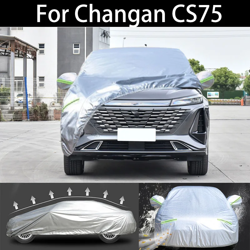 

For Changan CS75 Car Covers Dustproof Outdoor Indoor UV Snow Resistant Sun rain Protection waterproof hail cover for car