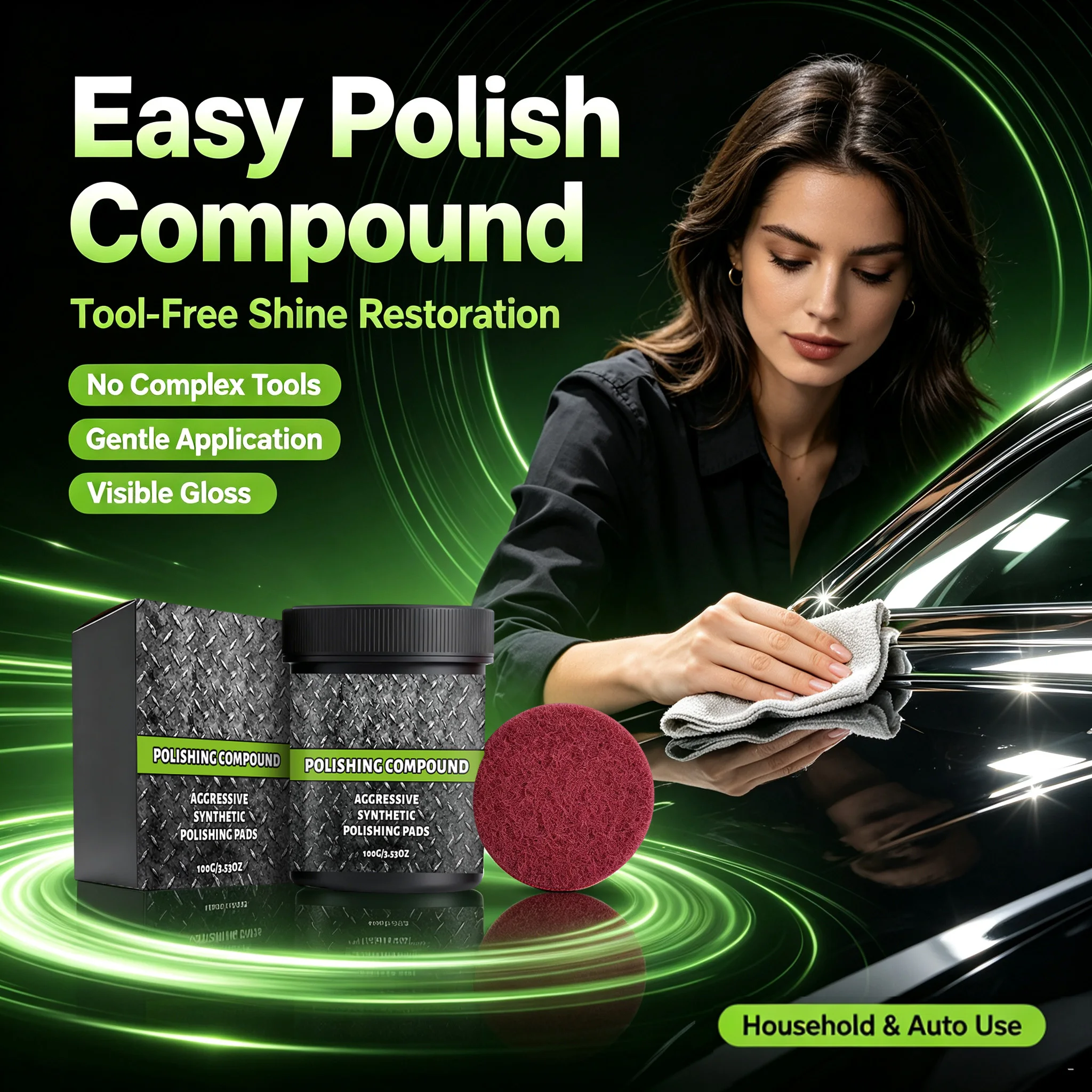 Polishing Compound Polishing Kit Remove Scratches & Oxidation Stains Restore Shine Long-Lasting Protective Layer Renovation Care