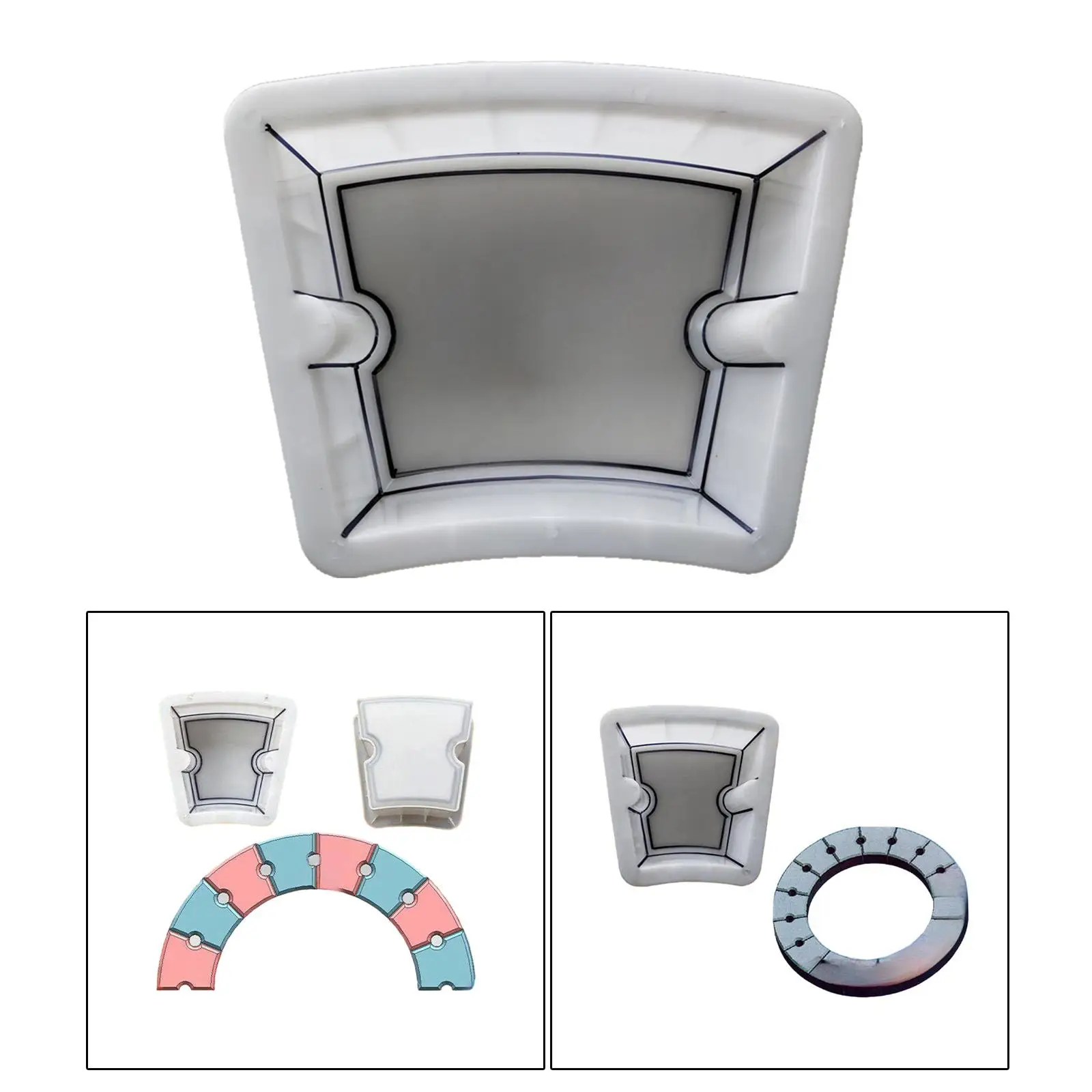 Concrete Brick Mould,Landscaping Courtyard Lawn Yard Round Concrete Block Brick Mould,DIY Casting for Patio Projects Shaft Wall