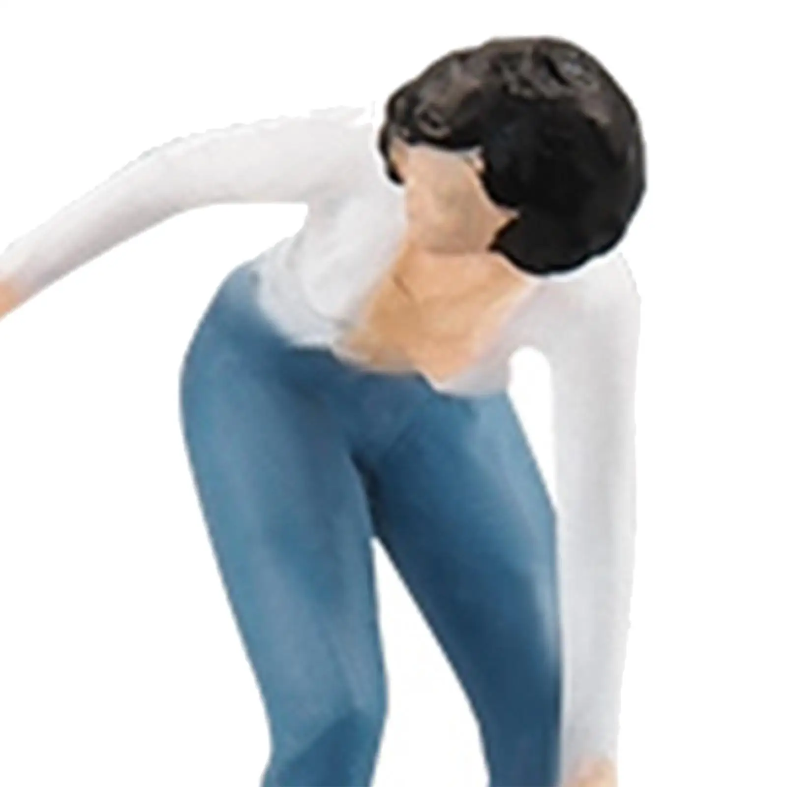 Miniature Figure Handpainted Mini Skateboard Girl for Collections Doll House