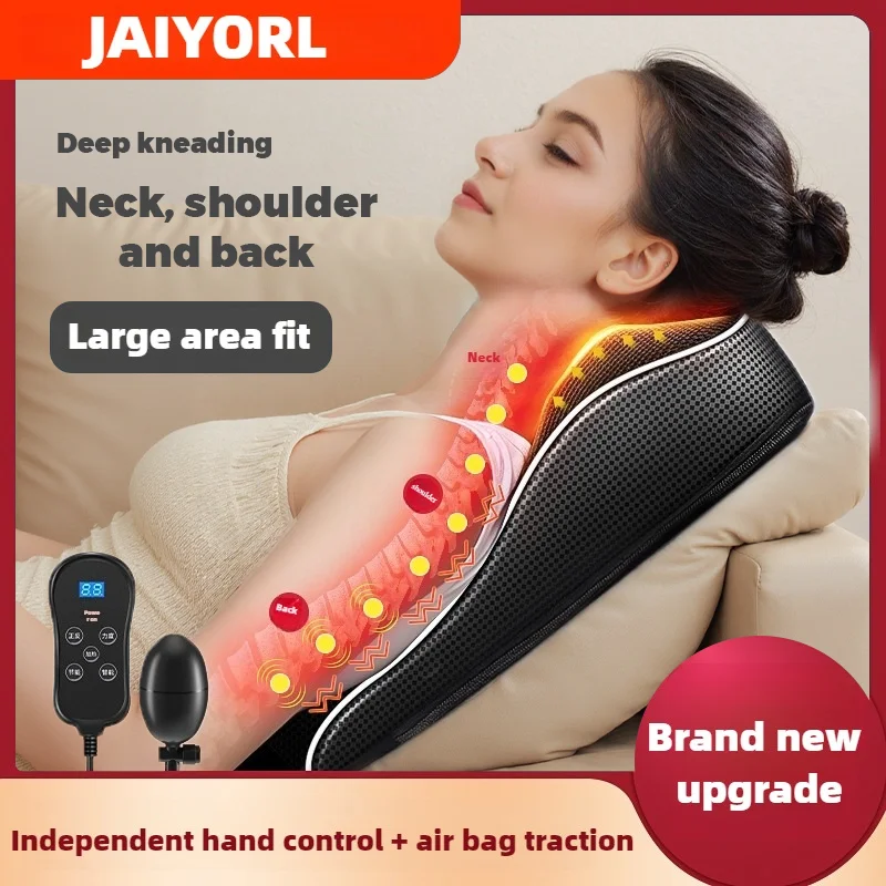 Fabricante directo eléctrico Shiatsu cabeza cuello cervical Ttraction cuerpo masajeador coche espalda almohada con calefacción masaje vibratorio D