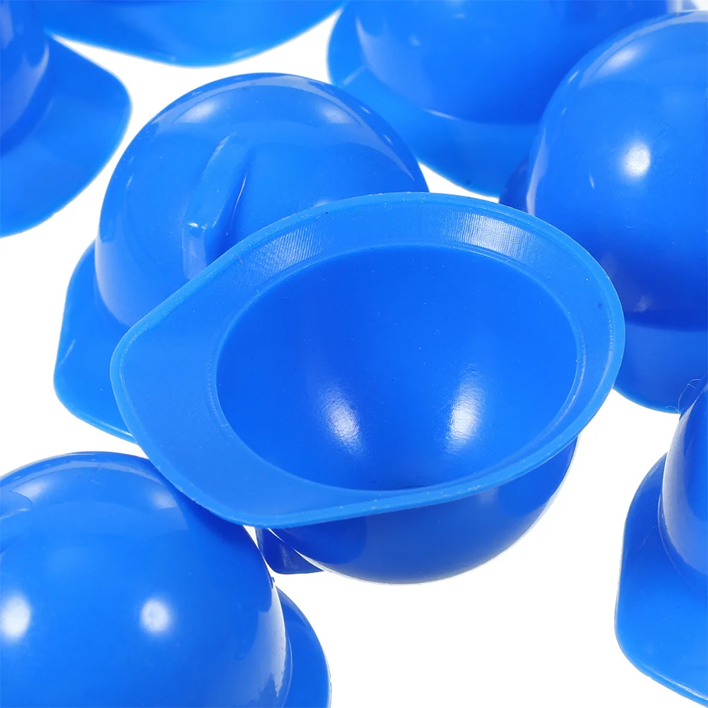 30pcs Miniature Construction Hats Mini Safety Hard Hat For Dress Up Worker Birthday Party Supplies Tiny Cake Topper Decor