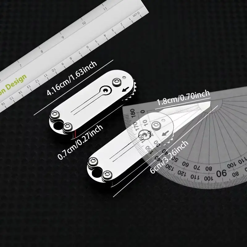 Stainless Steel Mini Gear Knife Sharp Portable Pocket Folding Knife Key Chain Pendant Unpacking Express Tool image 4