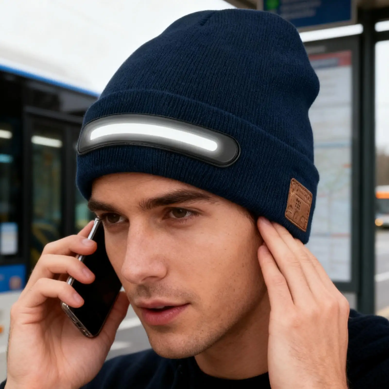 

Wireless Beanie Hat Warm With Three Light Settings Wireless Beanie With Head Lamp For Boyfriend Teens Men Women Girls Gym Travel