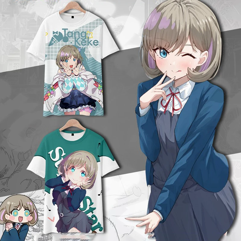 

LoveLive SuperStar Anime Short Sleeve T-Shirt Casual Sweatshirt Adult Unisex COS Full Color Plus Size