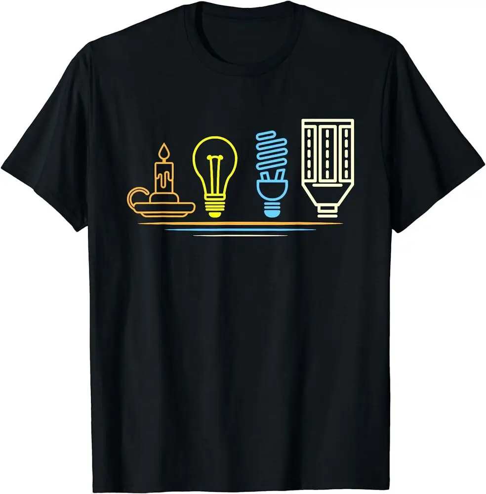 Funny Electrician Engineer, Light Bulb Electricity T-Shirt Unisex T-shirts Casual Cotton Luxury Brand Fashion Couple's Cloths