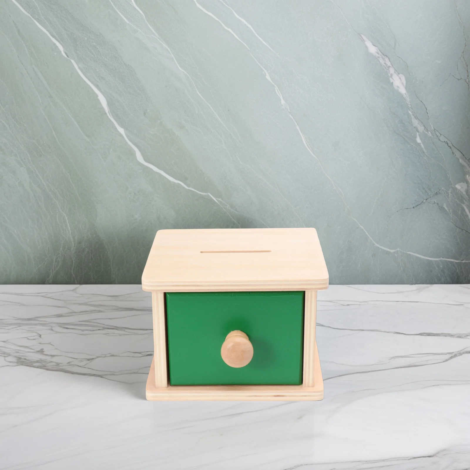 Scatole per monete con coordinazione occhio-mano educativa per bambini in legno Materiale premium ecologico Durevole Pratico Leggero per le vacanze