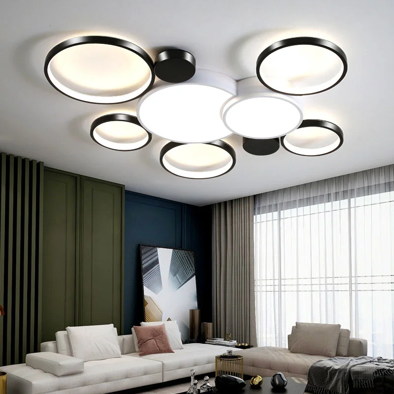Modern Personality Ceiling Chandlier Living Room LED Remote Control Ceiling Lamp Dimming Bedroom Hall Restaurant Hotel Lights