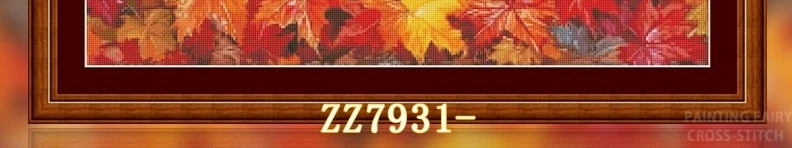 

ZZ7931- Three Little Squirrels in Autumn 11CT 14CT 16CT Print On Canvas Cross Stitch DIY Set Kit Needlework Embroidery 99 Color