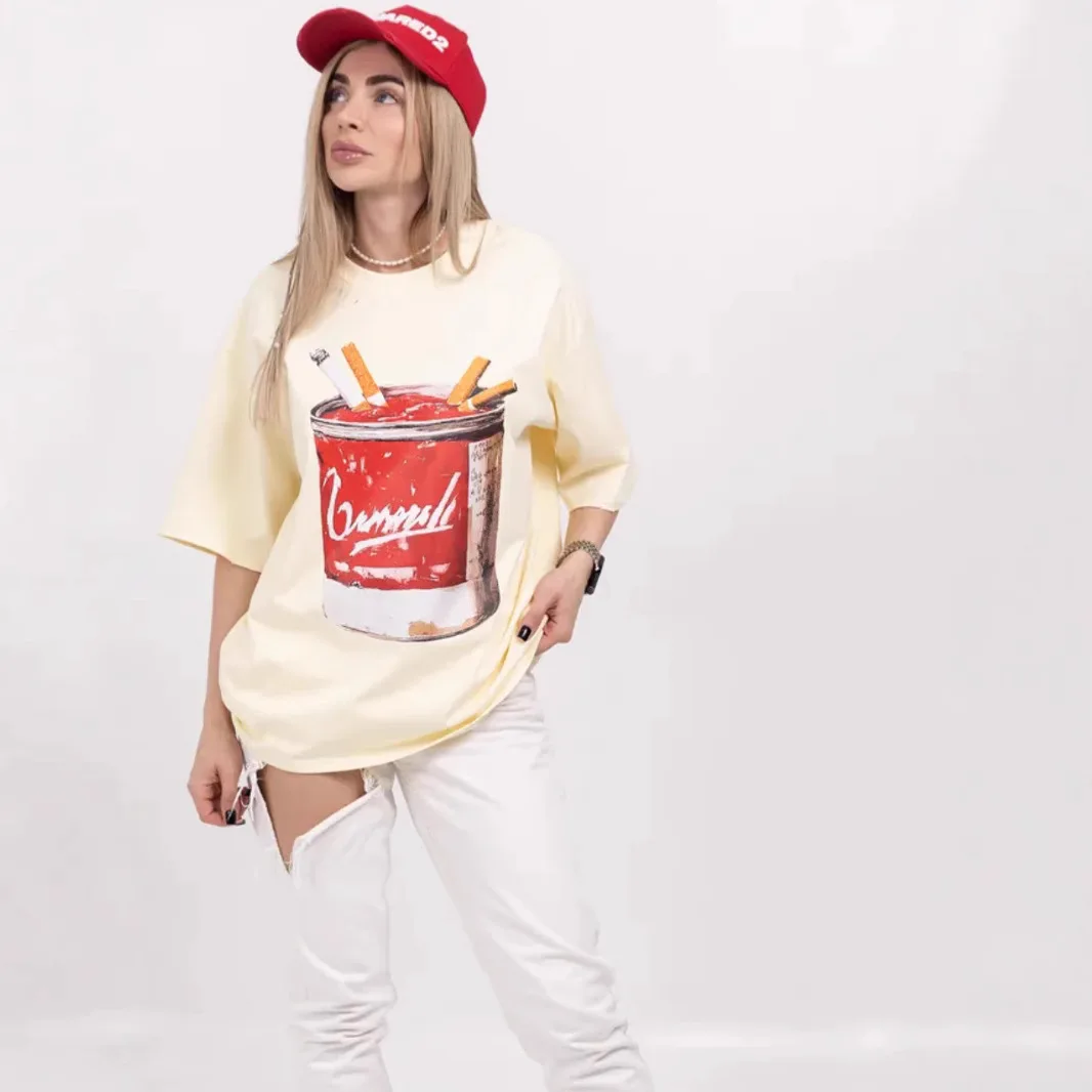 América rua moda engraçado padrão t camisas oversize amarelo 100% algodão puro confortável verão fácil t hip hoip casual topos