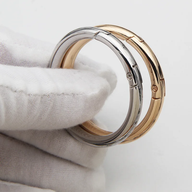 30/10 Stück Metall O-Ring Federverschlüsse für DIY-Schmuck, Öffnbare Runde Karabiner, Schlüsselanhänger, Taschenhaken, Hundeketten-Verschlüsse, Verbinder – Detail 4