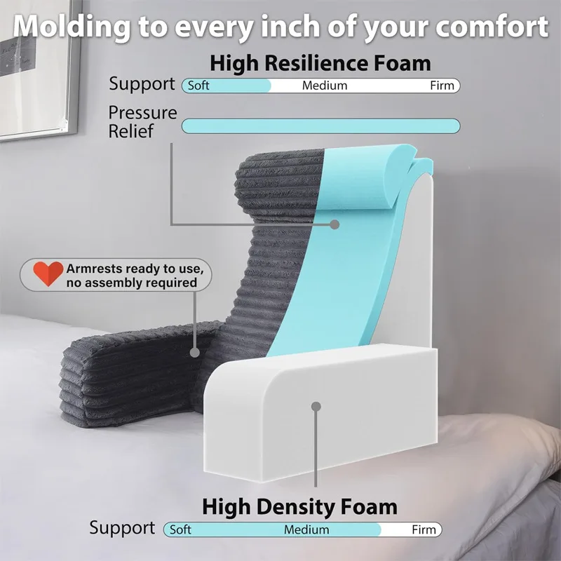 Cross-border coral fleece sponge cushion compressible bed cushion pillow neck protection waist reading pillow bedroom