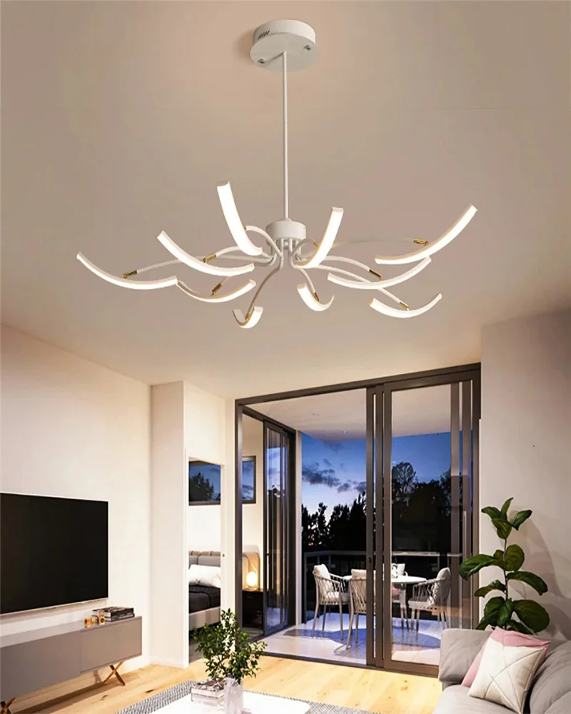 Living room main light 2024 new minimalist modern art Nordic style design pendant light hall lighting fixtures