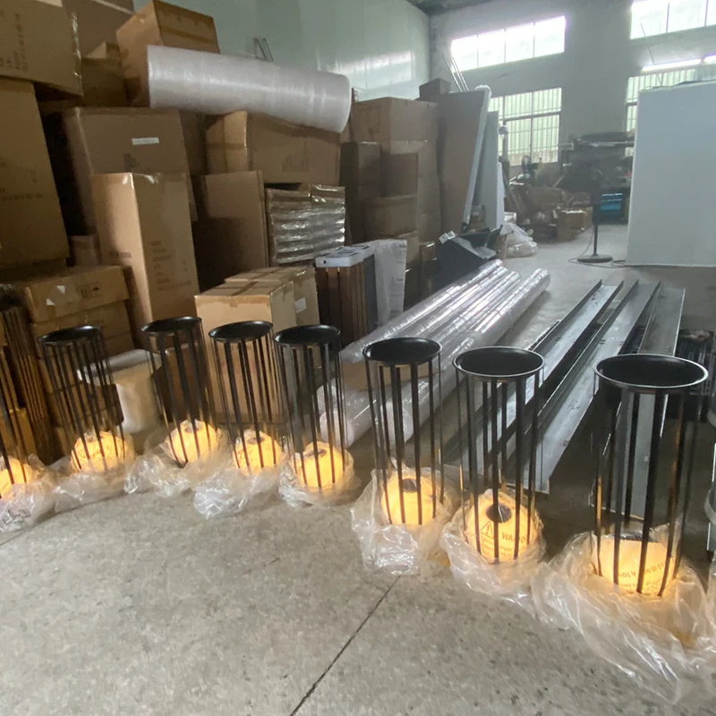 Light Control LED  Solar Lamp Portable LED Table Hotel Sky Garden Restaurant Beach Decor Light Plastic Patio Furniture Riq-FT75