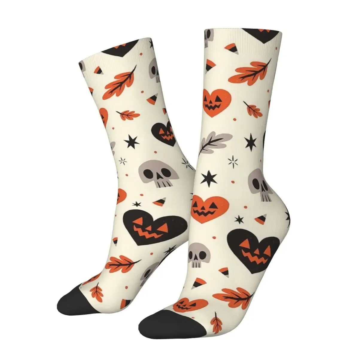 Calzini di Halloween con zucca fantasma Calze di alta qualità Harajuku Calzini lunghi per tutte le stagioni Accessori per regali unisex