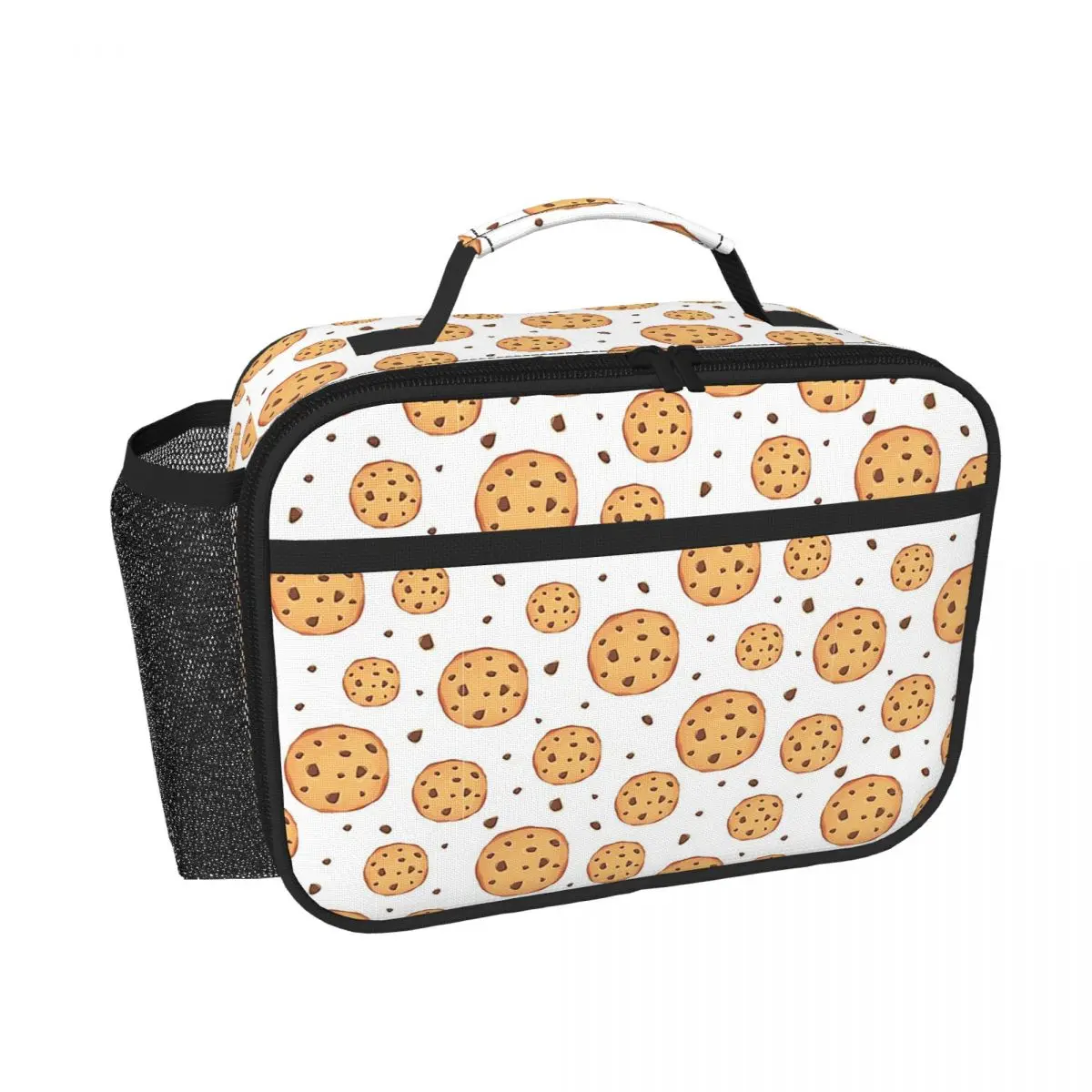 Chocolate Chip Cookies Insulated Lunch Bag for Women Kids Portable Food Boxes Thermal Lunch Box Tote