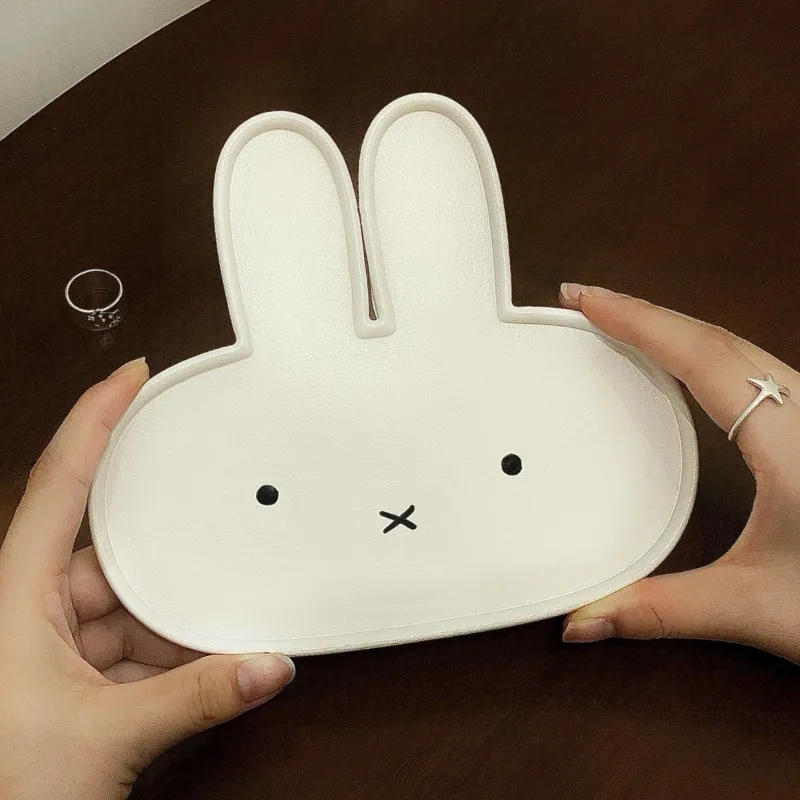 Nowa Taca Króliczek Miffy Kawaii na Biżuterię Okulary Dekoracje Biurko Prosty Schowek i Organizacja Zabawki Dziecięce