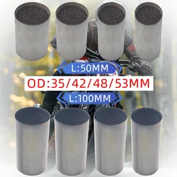 Exhaust Front Mid End Catalyst DB Killer Motorbike Pipe Catalyst Exhaust Muffler Noise Sound 35/42/45/48/50/53MM