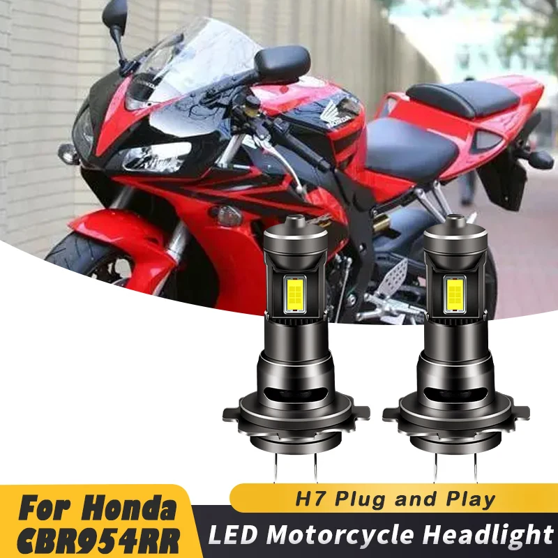 

1/2pcs 35W H7 6500K Bright White Motorcycle A5 LED Bulbs Headlight For Honda CBR954RR Year 2001 2002 2003 motorcycle