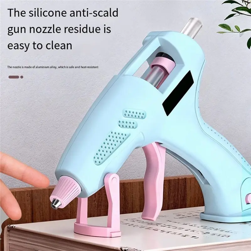 ABKP-Hot Silicone Machine Portable Cordless Hot Silicone Gun 3.7V Type-C Charging 2000Mah Kids DIY Crafts Tools