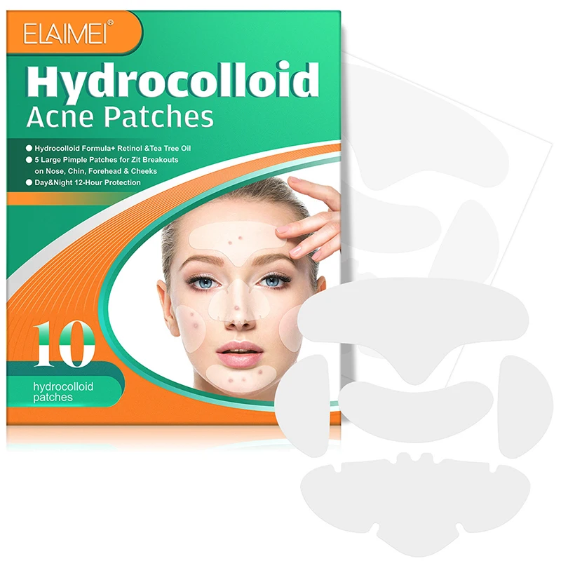 Idrocolloide viso Acne brufolo Patch 1 scatola Forhead, naso, mento, guancia, Patch Acne brufolo gesso Stick