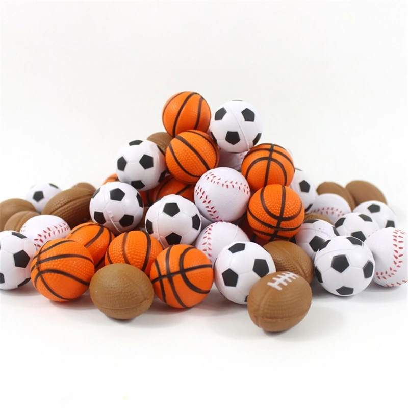 25pcs Small Foam Decoration for Kids Stress Relief Handheld Sport Sphere Jewelry