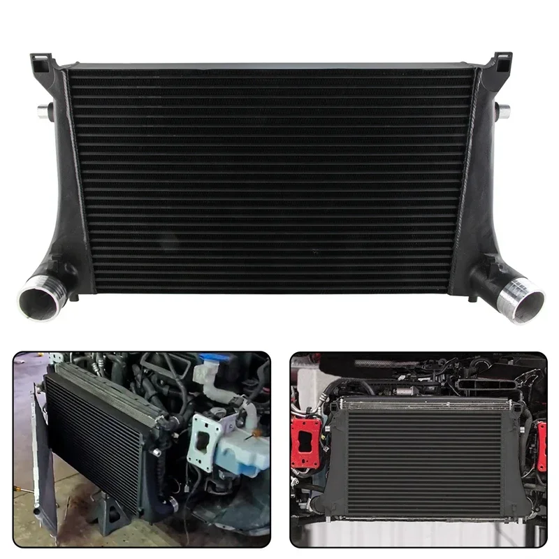 Tuning Intercooler 70MM For GTI Golf R VAG Arteon VW MK7 1.8T 2.0T 8V A3 S3 EA888 Skoda Superb 3V Black/Silver