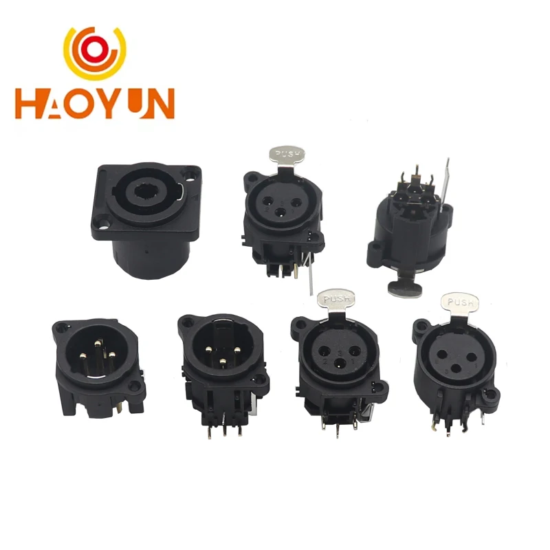 【1PCS】3pin XLR Female Socket Connector Panel Mount Mixer Microphone Audio Speakers Plug Adapter