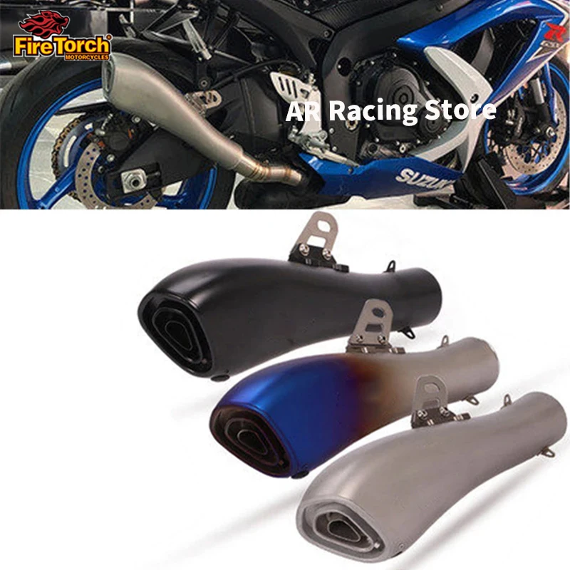 Universal 60mm Motorcycle Exhaust Pipe GP Removable DB Killer Escape Left and Right Side Muffler For YZF R1 R3 R6 CBR500 Z800