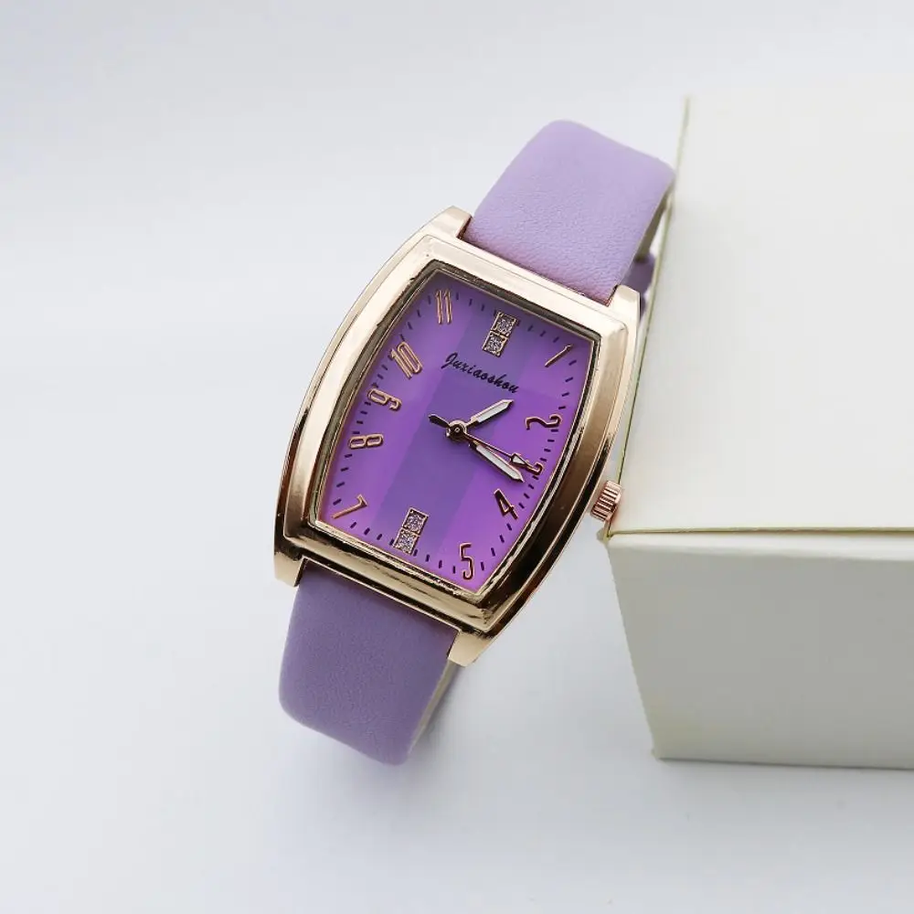

Elegant Retro Women's Watch Square with Diamonds Quartz Watch Leather Digital Wrist Watches for Women Ladies Gifts
