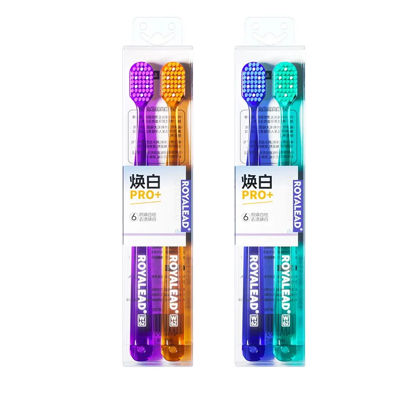 Adult Wide Head Whitening Toothbrush 2 Pack Whitening Stain Remover Cleaning Gum Protection Fine Soft Bristled Toothbrush