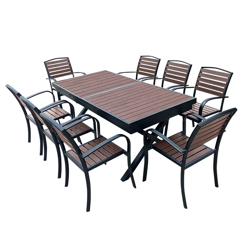 Best Selling Outdoor Extendable Table Set Restaurant Table And Chair Outdoor Furniture Patio Garden Chairs And Tables