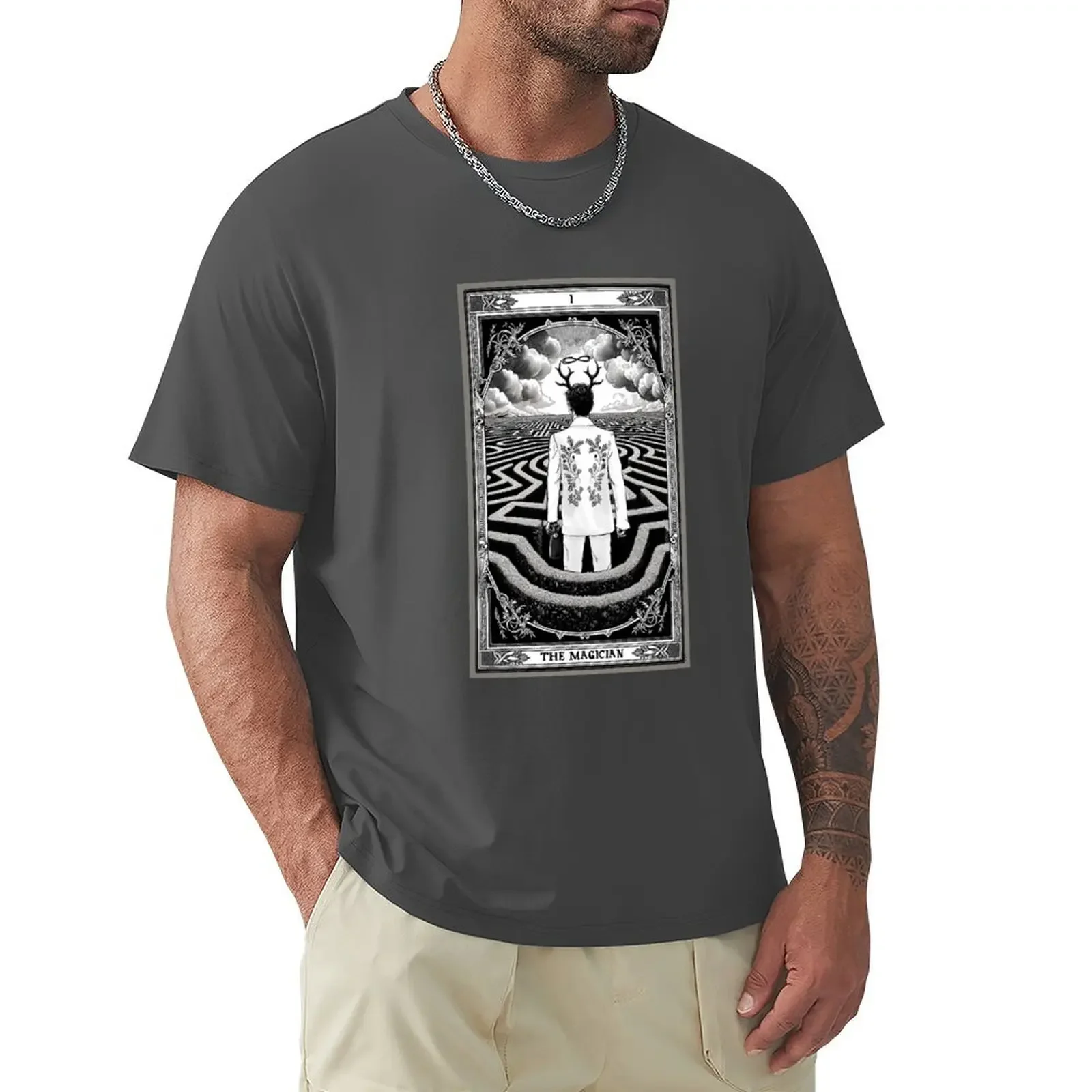 Saltburn Tarot The magician T-Shirt boys whites Short sleeve tee big and tall t shirts for men new in tops & tees Round Collar