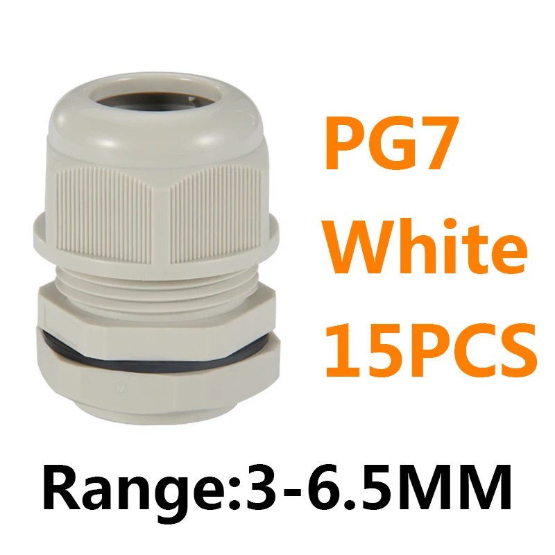 Nylon PA6 Gland Cable Stuffing Gland Locknut Plastic Cable Gland Pg21 For 12-18mm Dia Cable Wire