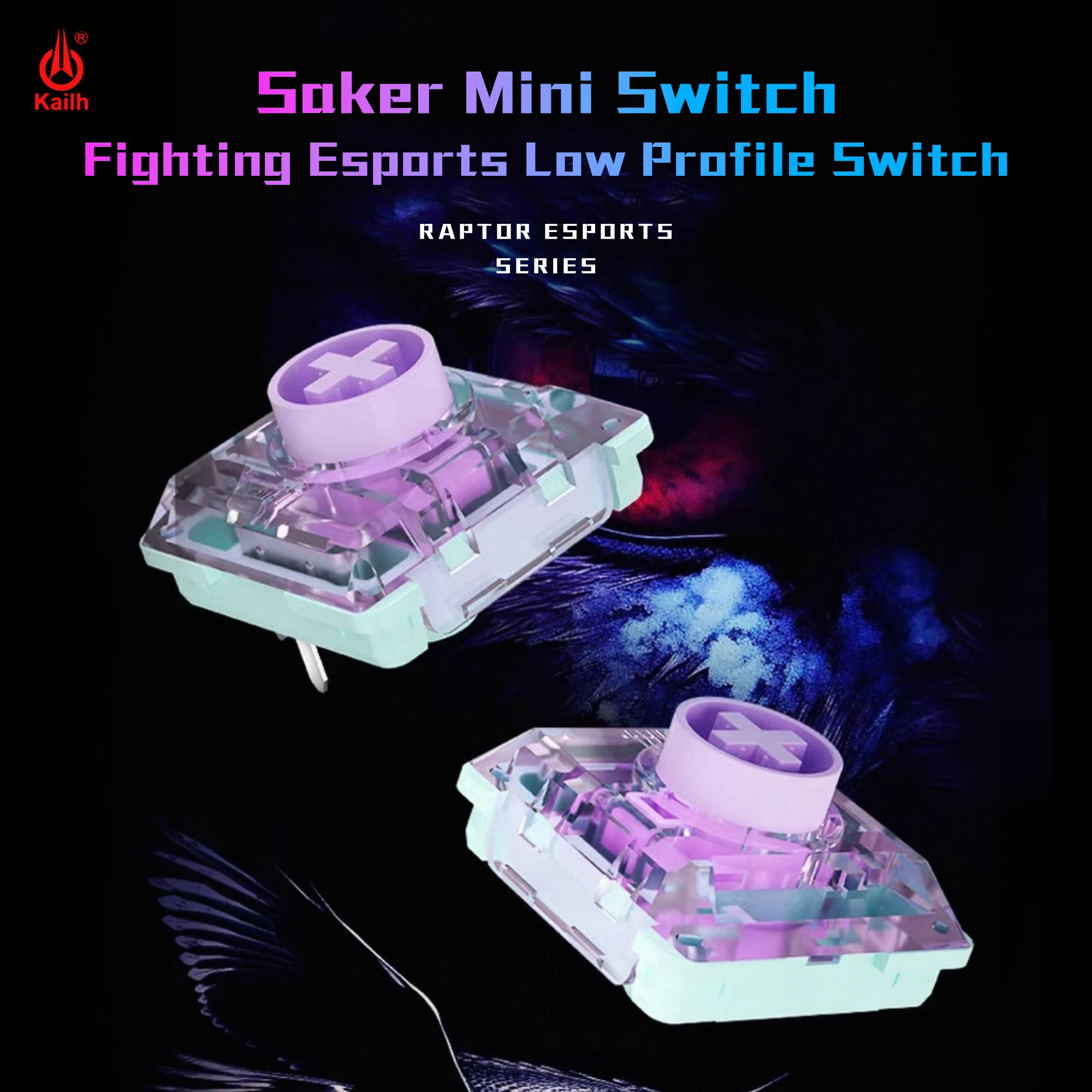 Kailh Saker 1353 3-Pin Mini Low Profile Linear Switches 0.8mm Ultra-Short Travel, Quick Trigger for Gaming Keyboards