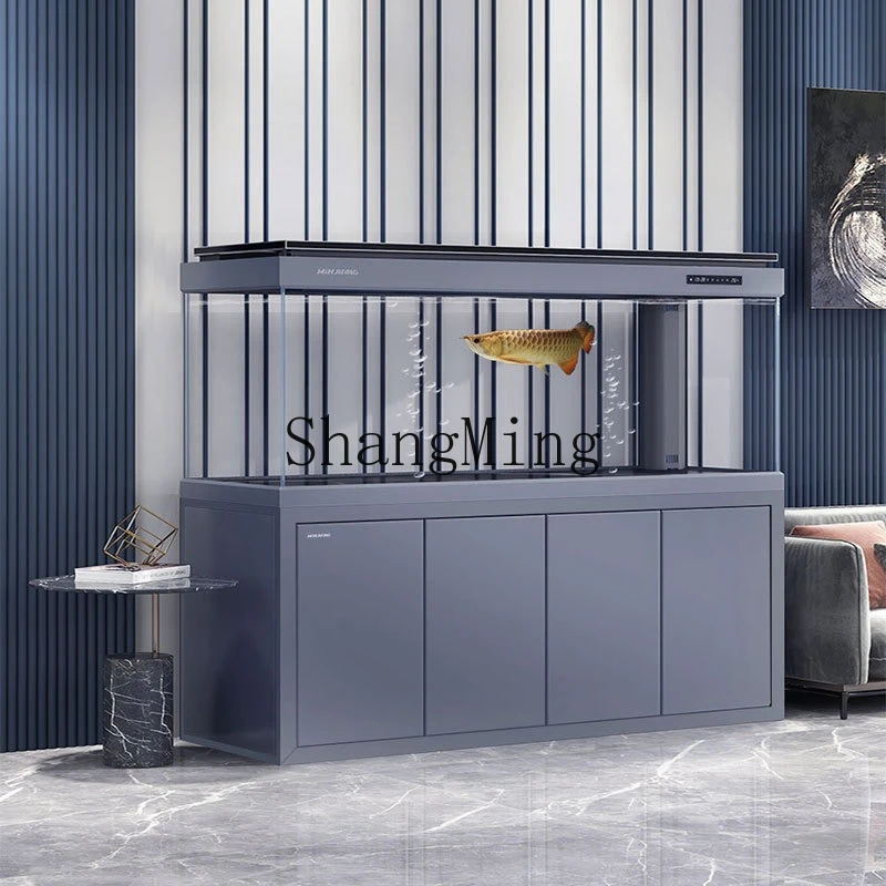 

ZYY living room household medium and large aquarium bottom filter simple modern light luxury ultra white fish tank