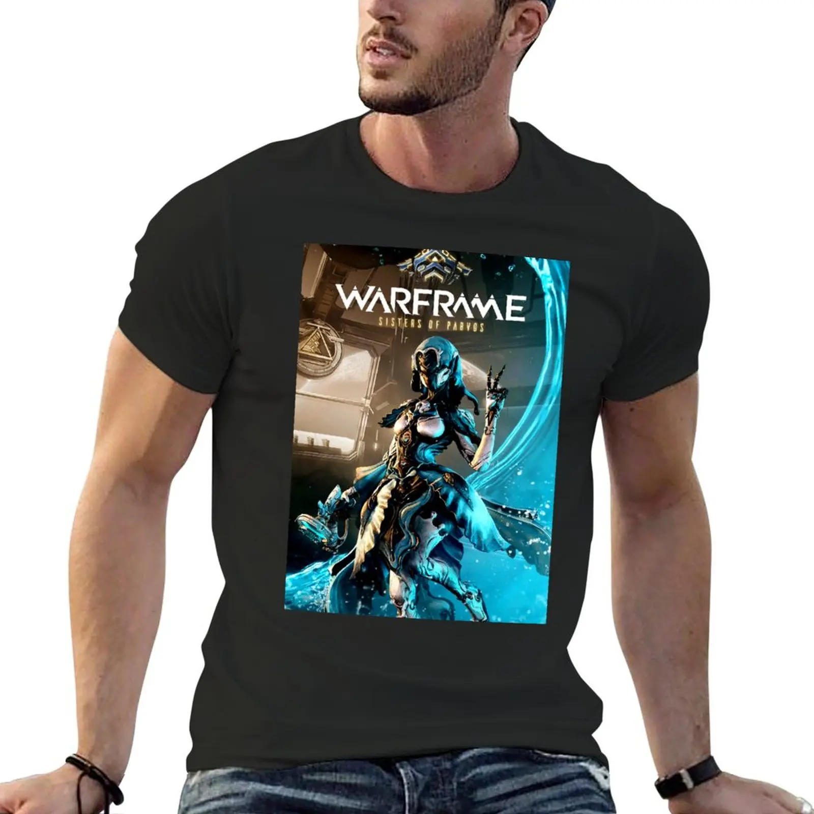 

Warframe game logo T-Shirt heavyweights cheap stuff anime figures plus size tops men graphic t shirts