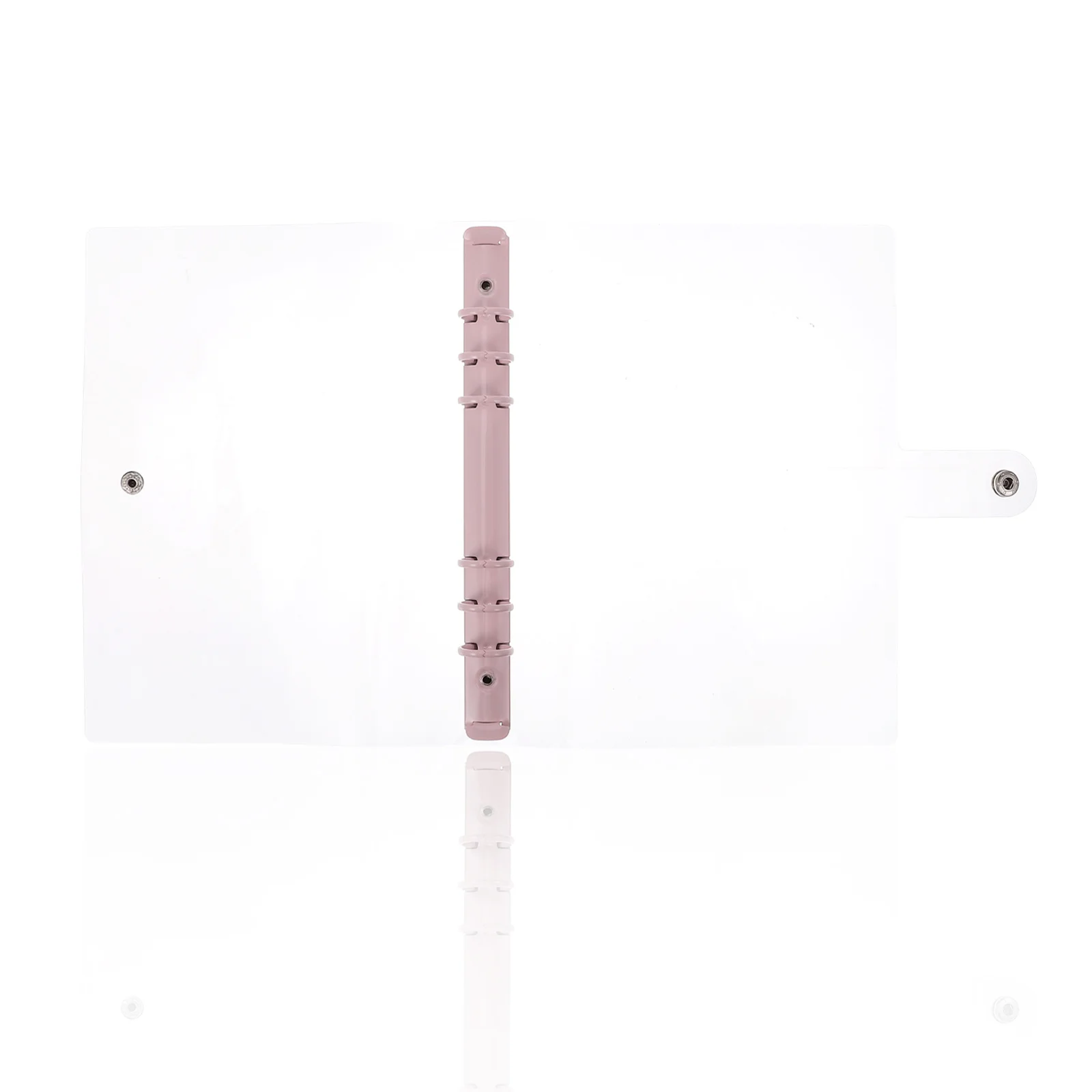 

A5 Premium Notepad Binder with Transparent Cover Smooth Loose Leaf Ring Binder for Notebook Calendar Report Student Gift