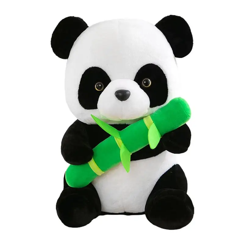 Cute Panda Plushies Soft Cuddly Panda Bear Plush Doll Stuffed Toy Animal Plushies Toys 30cm Huggable For Kids Adults Boys Girls