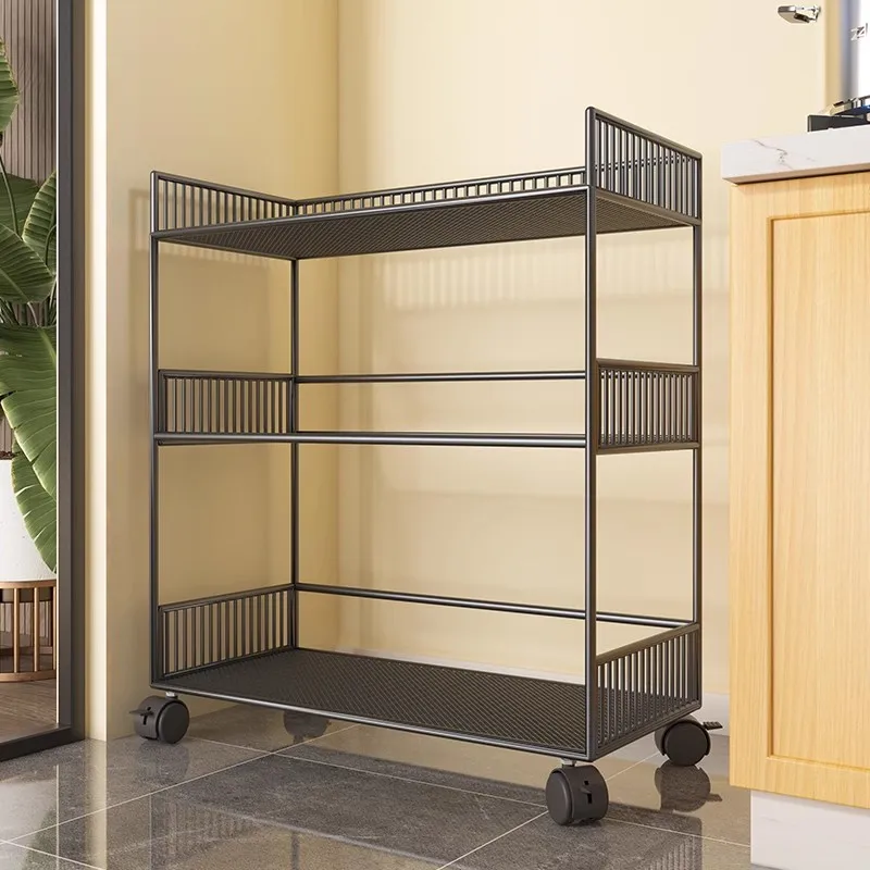 

Modern Simple Kitchen Multi-Functional Storage Rack Vegetable Fruit Basket Small Cart Multi-Layer Snack Storage Shelf Home Use